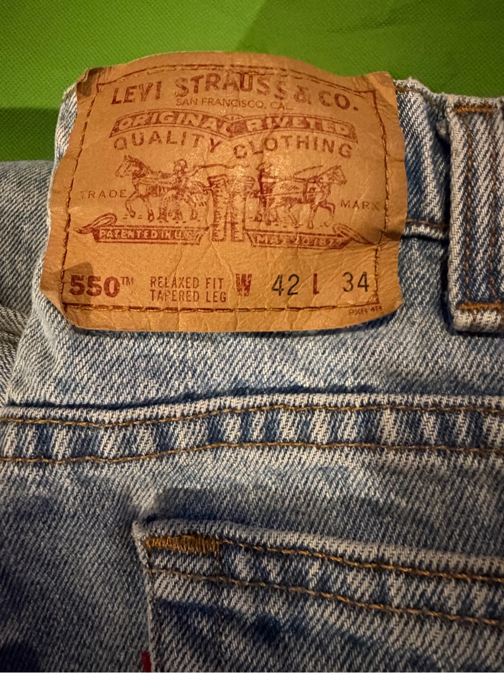 Levi's 550 Relaxed Fit Jeans in Light Blue Denim